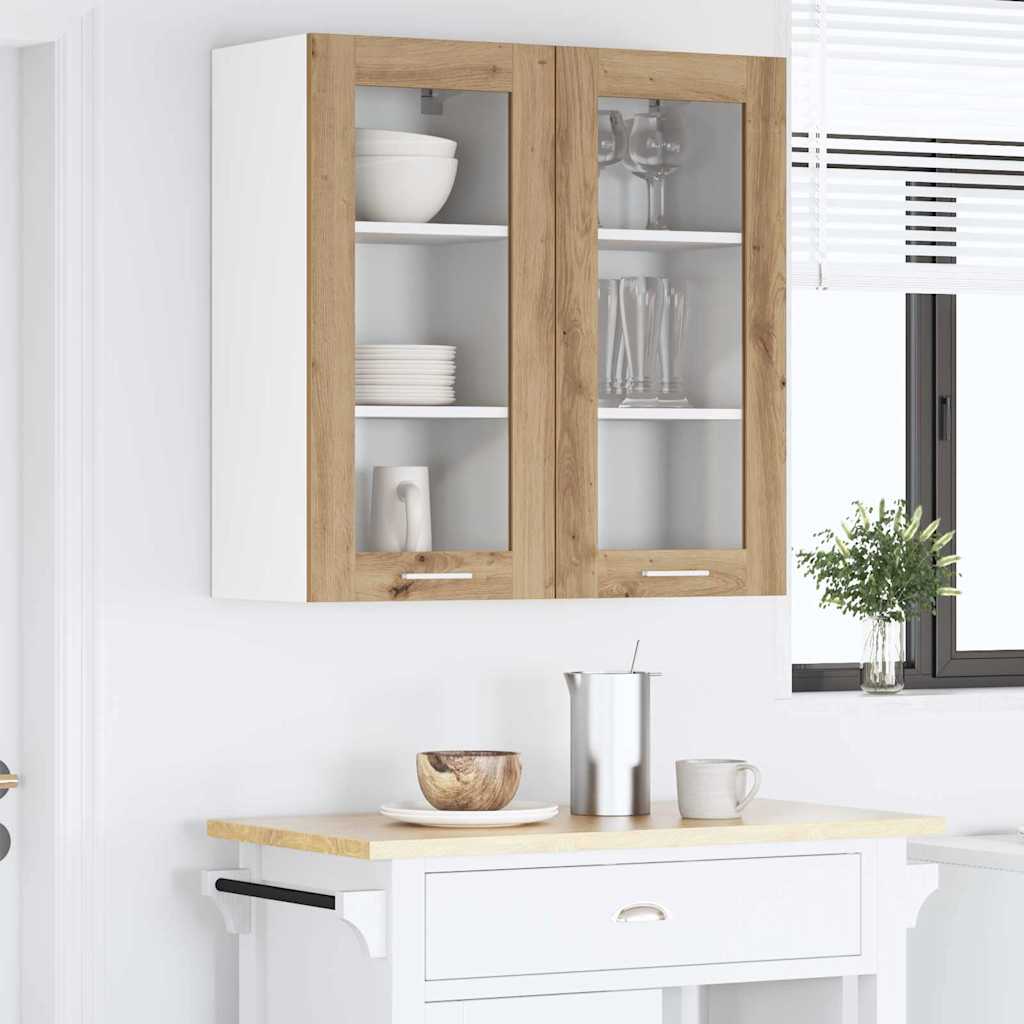 vidaXL Κρεμαστό ντουλάπι Riga 2 pcs Artisan Oak 40 x 31 x 80 εκ.