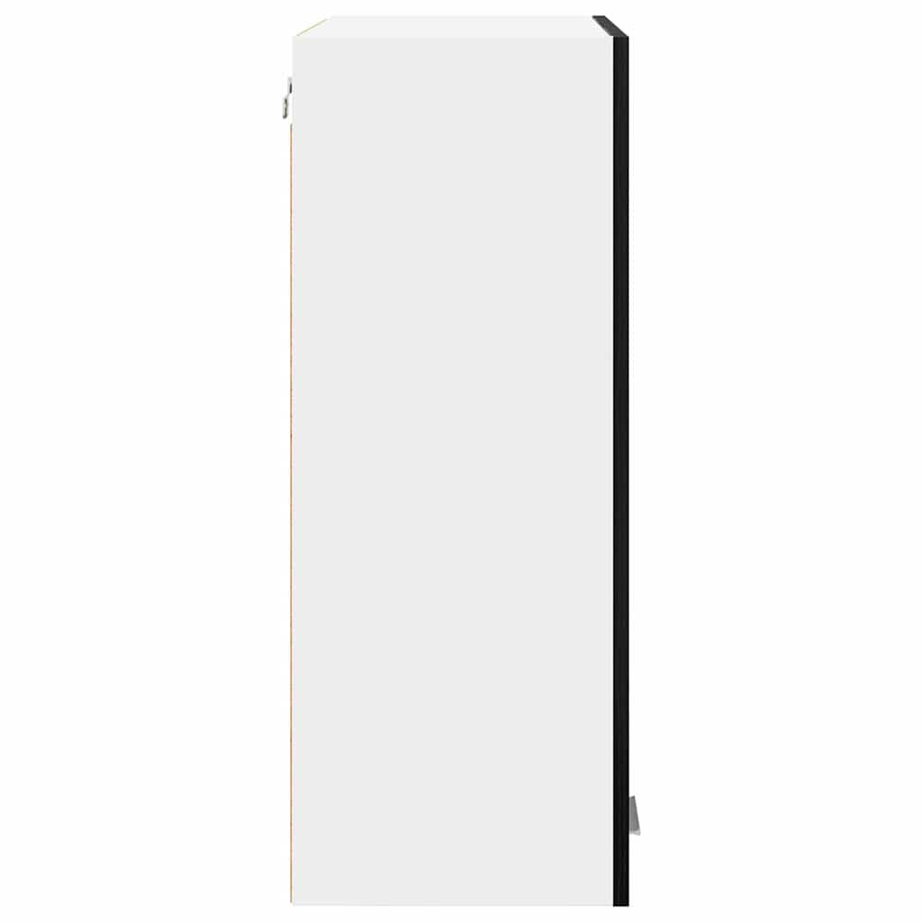 vidaXL Κρεμαστό ντουλάπι με ράφι Riga Μαύρη Οξυά 60 x 31 x 80 εκ.