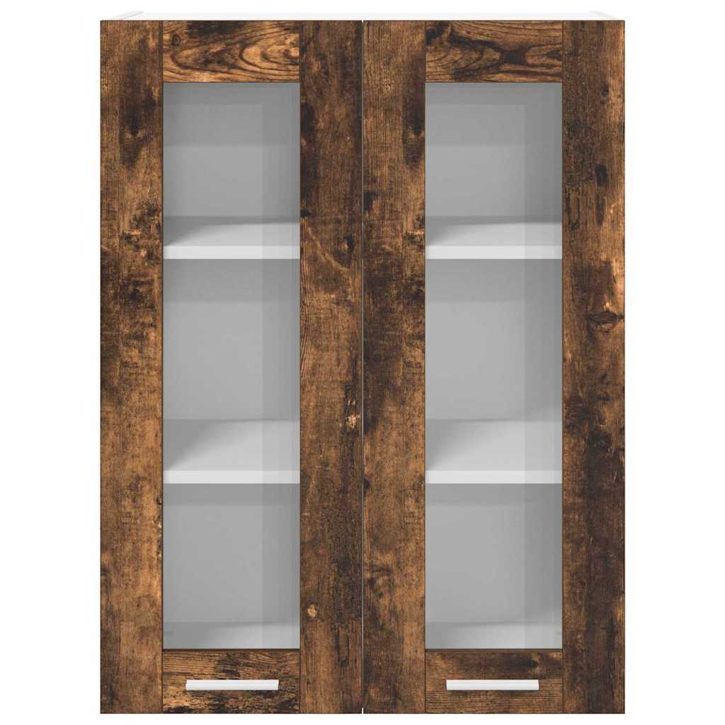 vidaXL Κρεμαστό ντουλάπι με ράφι Riga Καπνιστό Δρύς 60 x 31 x 80 εκ.