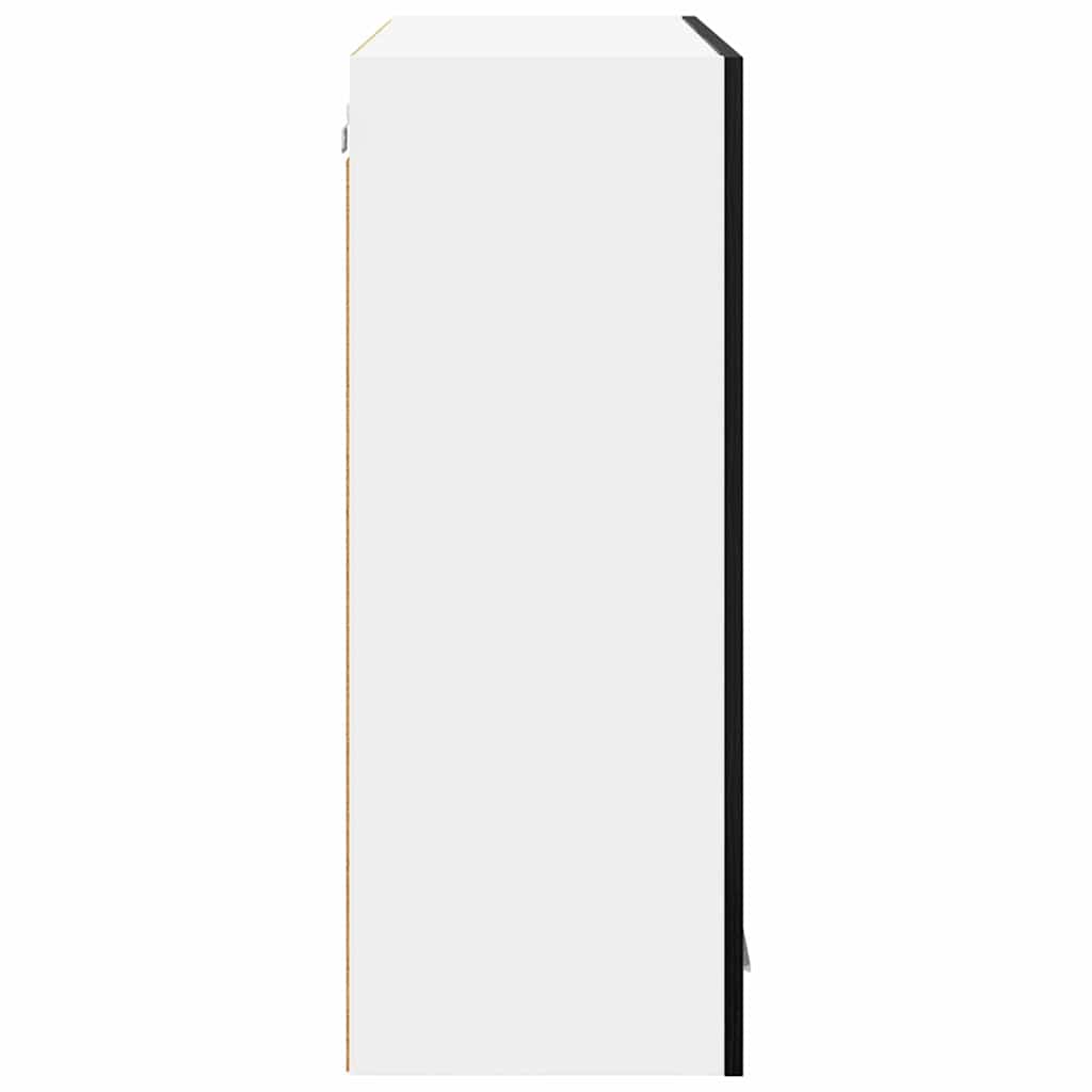 vidaXL Κρεμαστό ντουλάπι με ράφι Riga Μαύρη Οξυά 80 x 31 x 80 εκ.