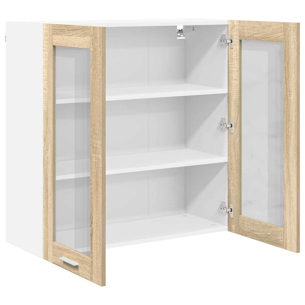 vidaXL Κρεμαστό ντουλάπι με ράφι Riga Δρύς Sonoma 80 x 31 x 80 εκ.