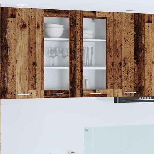 vidaXL Κρεμαστό ντουλάπι με ράφι Riga Παλιό Ξύλο 80 x 31 x 80 εκ.