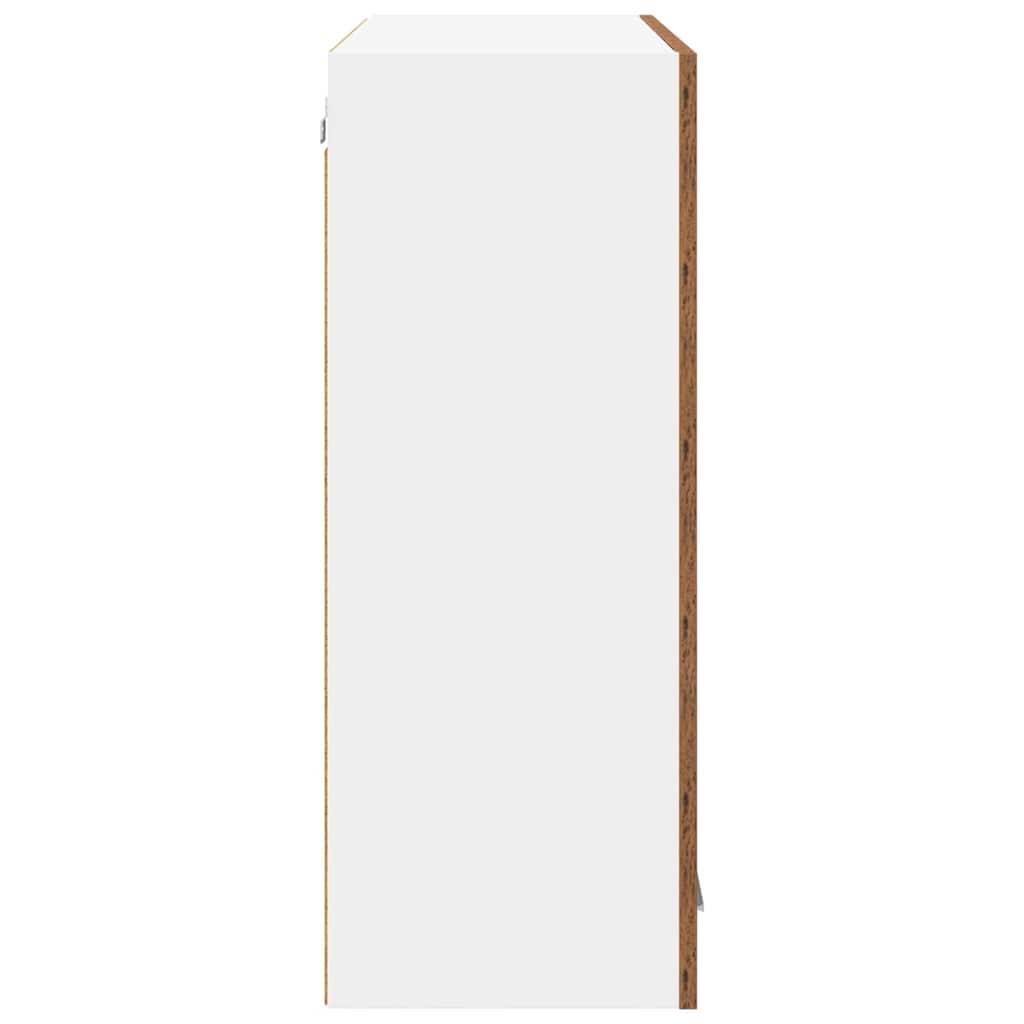 vidaXL Κρεμαστό ντουλάπι με ράφι Riga Παλιό Ξύλο 80 x 31 x 80 εκ.