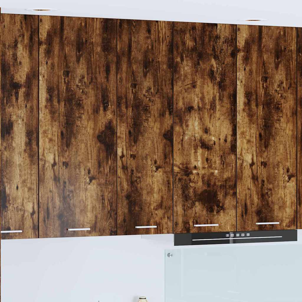 vidaXL Κρεμαστό ντουλάπι με ράφι Riga Καπνιστό Δρύς 30 x 31 x 100 εκ.