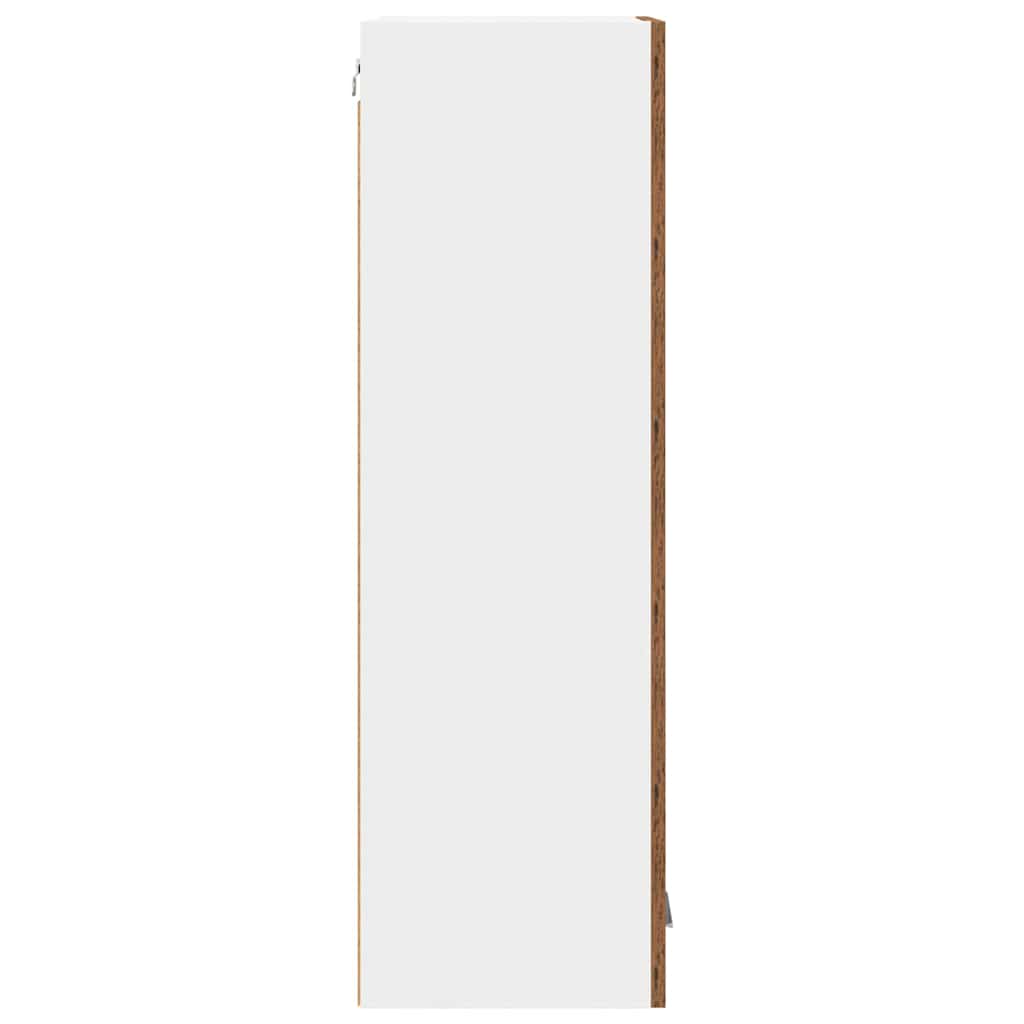 vidaXL Κρεμαστό ντουλάπι με ράφι Riga Παλιό Ξύλο 40 x 31 x 100 εκ.