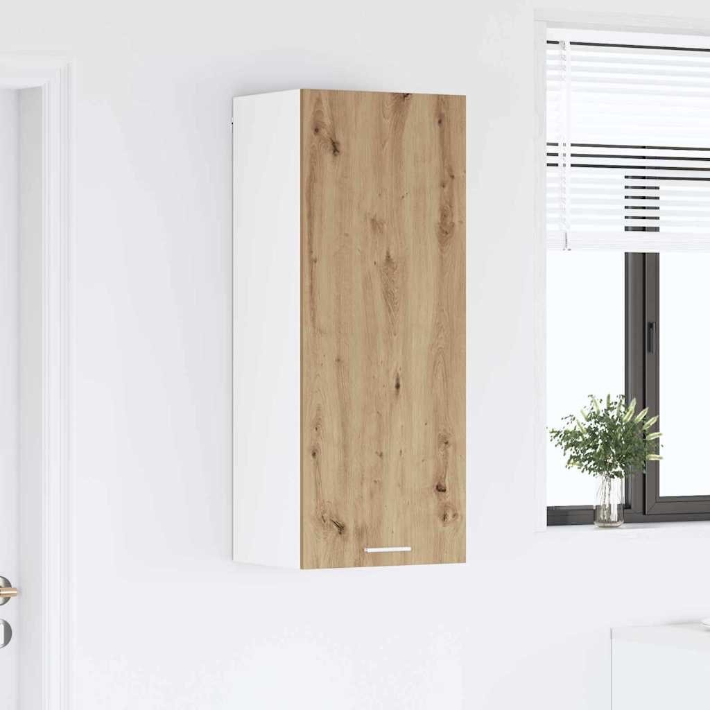 vidaXL Κρεμαστό ντουλάπι με ράφι Riga Artisan Oak 40 x 31 x 100 εκ.