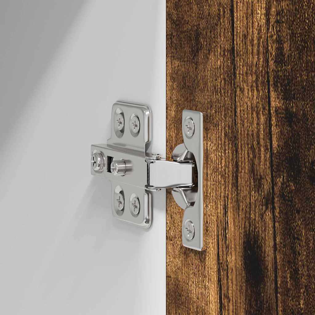 vidaXL Κρεμαστό ντουλάπι με ράφι Riga Καπνιστό Δρύς 60 x 31 x 100 εκ.