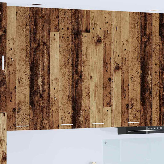 vidaXL Κρεμαστό ντουλάπι με ράφι Riga Παλιό Ξύλο 60 x 31 x 100 εκ.