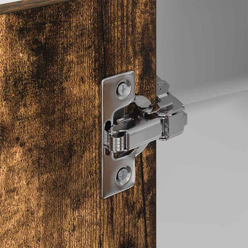 vidaXL Κρεμαστό ντουλάπι Riga Σομόνα Δρυς και Λευκό 57 x 57 x 100 εκ.