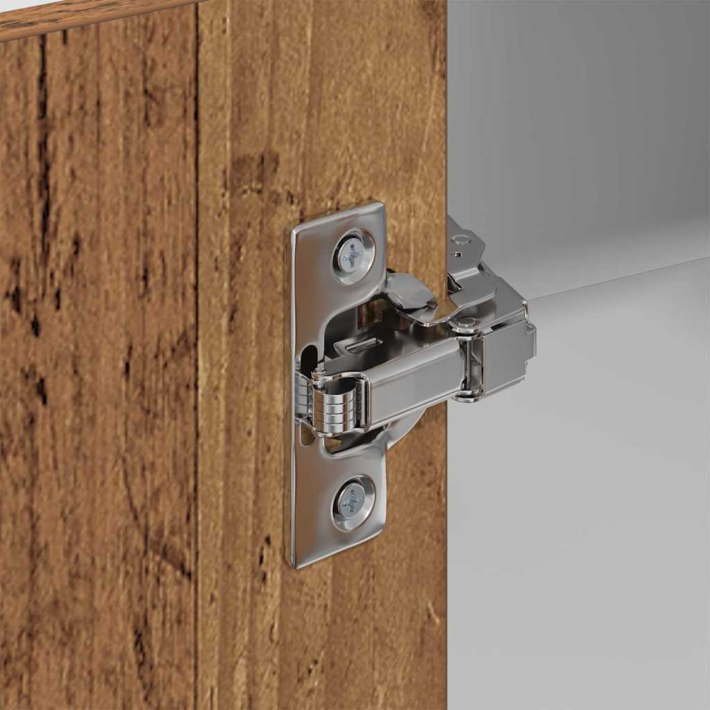 vidaXL Κρεμαστό ντουλάπι Riga Σομόνα Δρυς και Λευκό 57 x 57 x 100 εκ.