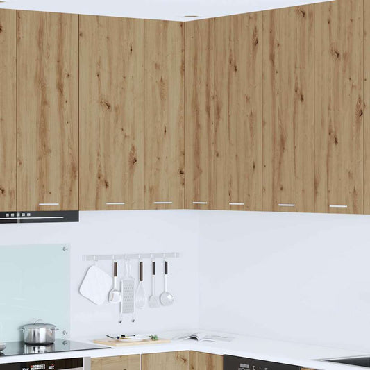 vidaXL Κρεμαστό ντουλάπι με ράφι Riga Χειροποίητη Δρυς και Λευκό