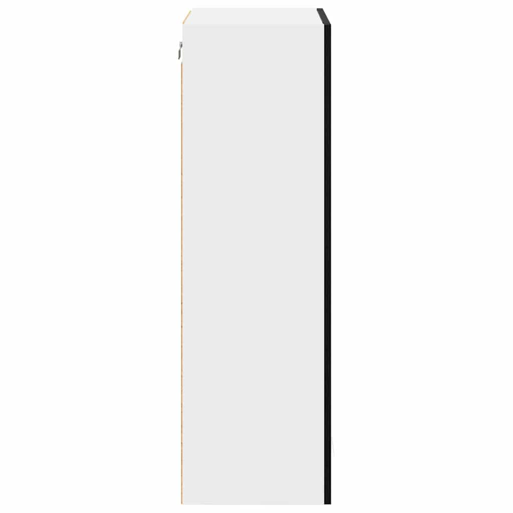 vidaXL Κρεμαστό ντουλάπι με ράφι Riga Μαύρη Οξυά 60 x 31 x 100 εκ.