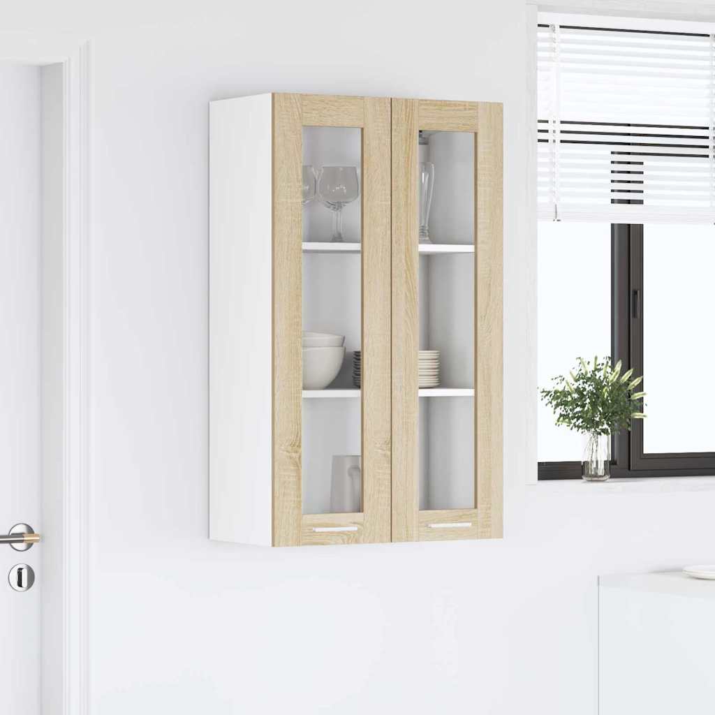 vidaXL Κρεμαστό ντουλάπι με ράφι Riga Δρύς Sonoma 60 x 31 x 100 εκ.