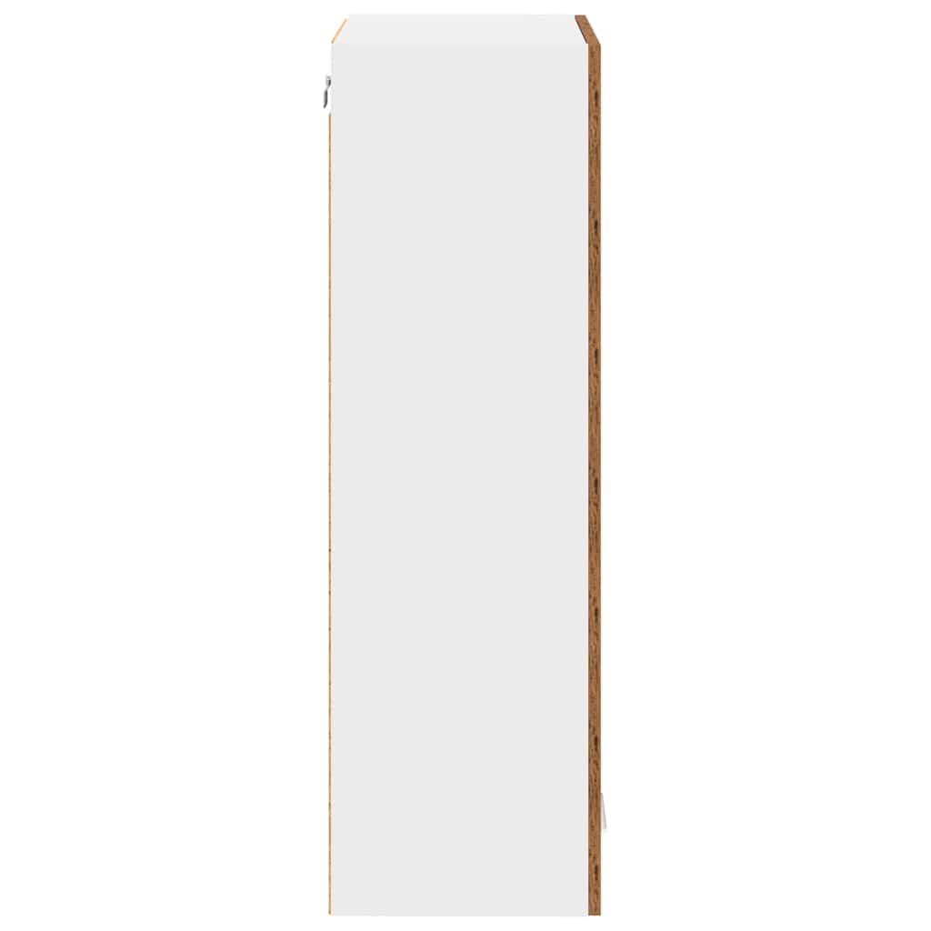 vidaXL Κρεμαστό ντουλάπι με ράφι Riga Παλιό Ξύλο 60 x 31 x 100 εκ.