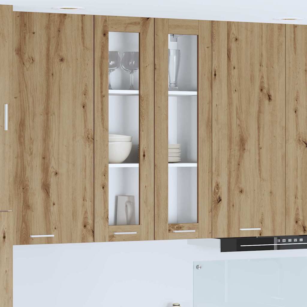 vidaXL Κρεμαστό ντουλάπι με ράφι Riga Artisan Oak 60 x 31 x 100 εκ.