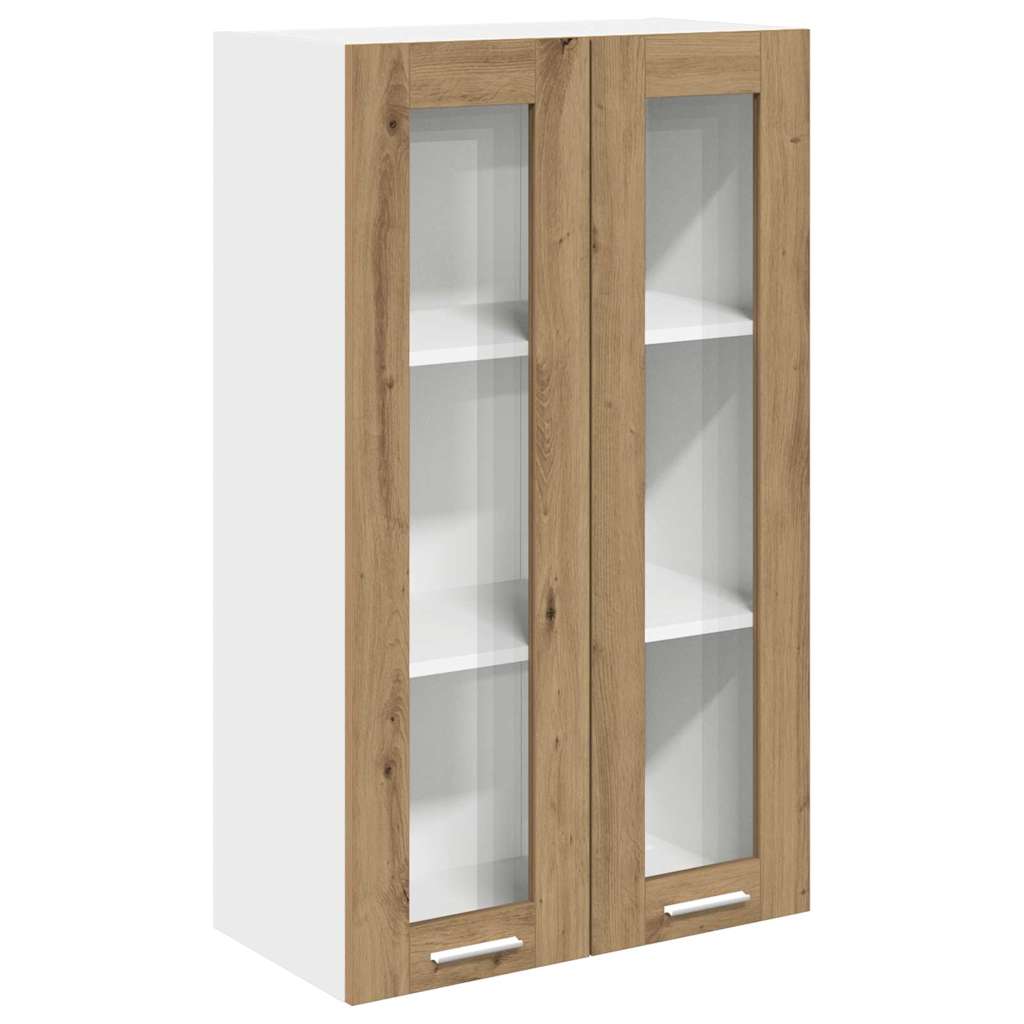vidaXL Κρεμαστό ντουλάπι με ράφι Riga Artisan Oak 60 x 31 x 100 εκ.