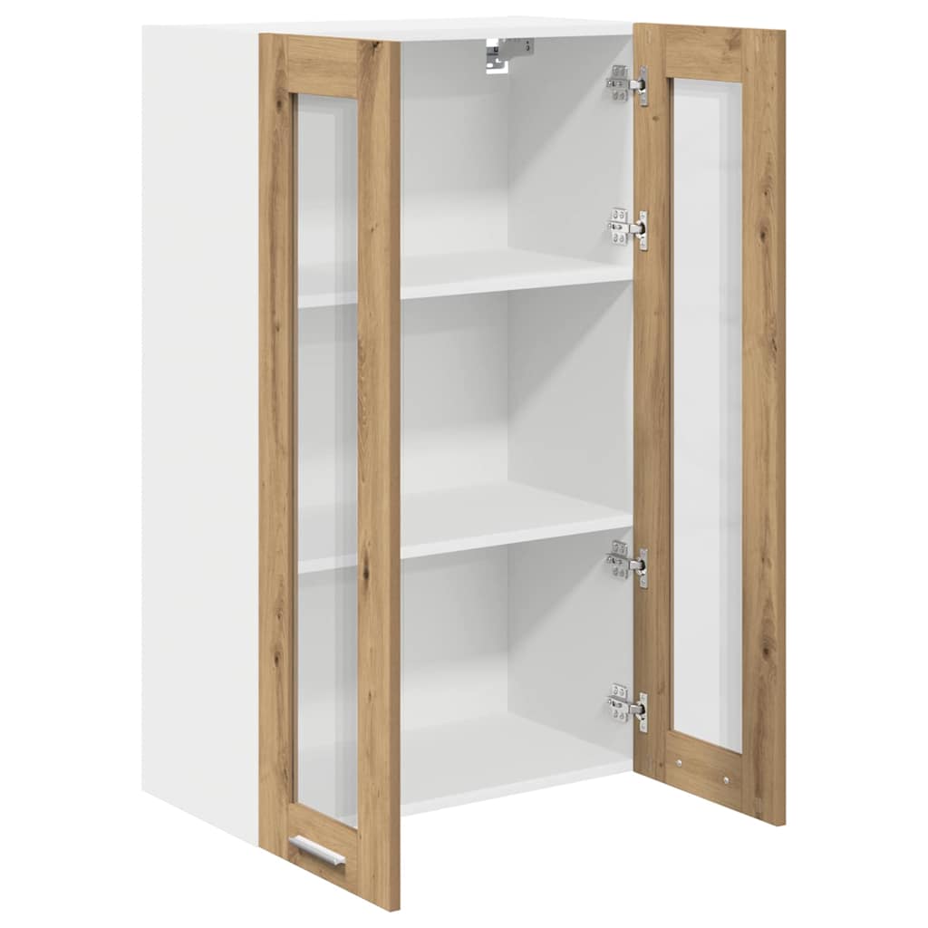 vidaXL Κρεμαστό ντουλάπι με ράφι Riga Artisan Oak 60 x 31 x 100 εκ.