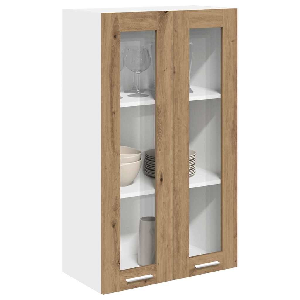 vidaXL Κρεμαστό ντουλάπι με ράφι Riga Artisan Oak 60 x 31 x 100 εκ.