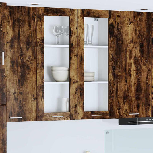 vidaXL Κρεμαστό ντουλάπι με αποθήκευση Καπνιστό Δρύς 80 x 31 x 100 εκ.