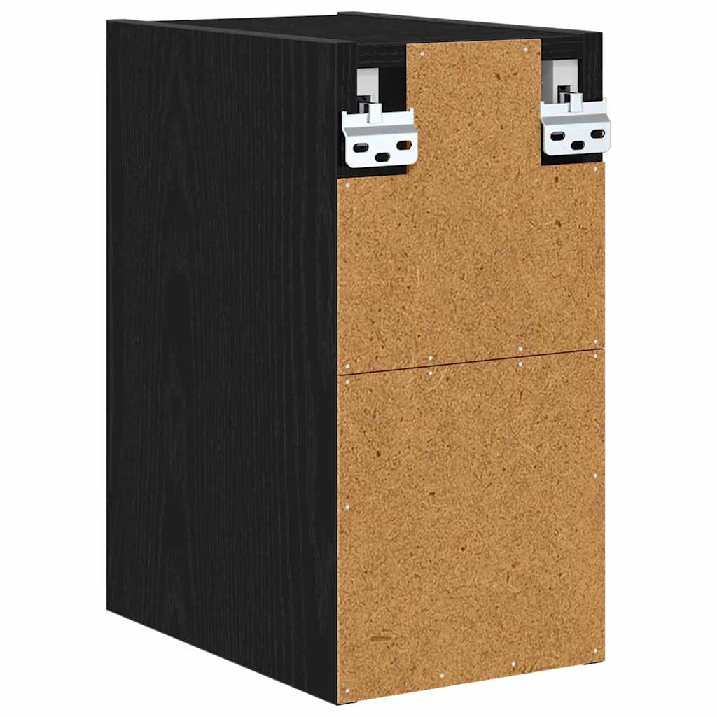 vidaXL Κρεμαστό ντουλάπι με ράφι Riga Μαύρη Οξυά 20 x 29,5 x 40 εκ.