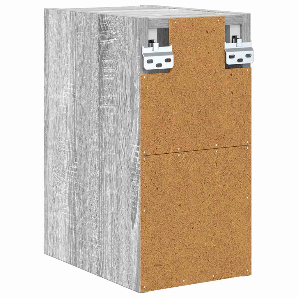 vidaXL Κρεμαστό ντουλάπι με ράφι Riga Γκρίζο Σονομα 20 x 29,5 x 40 εκ.