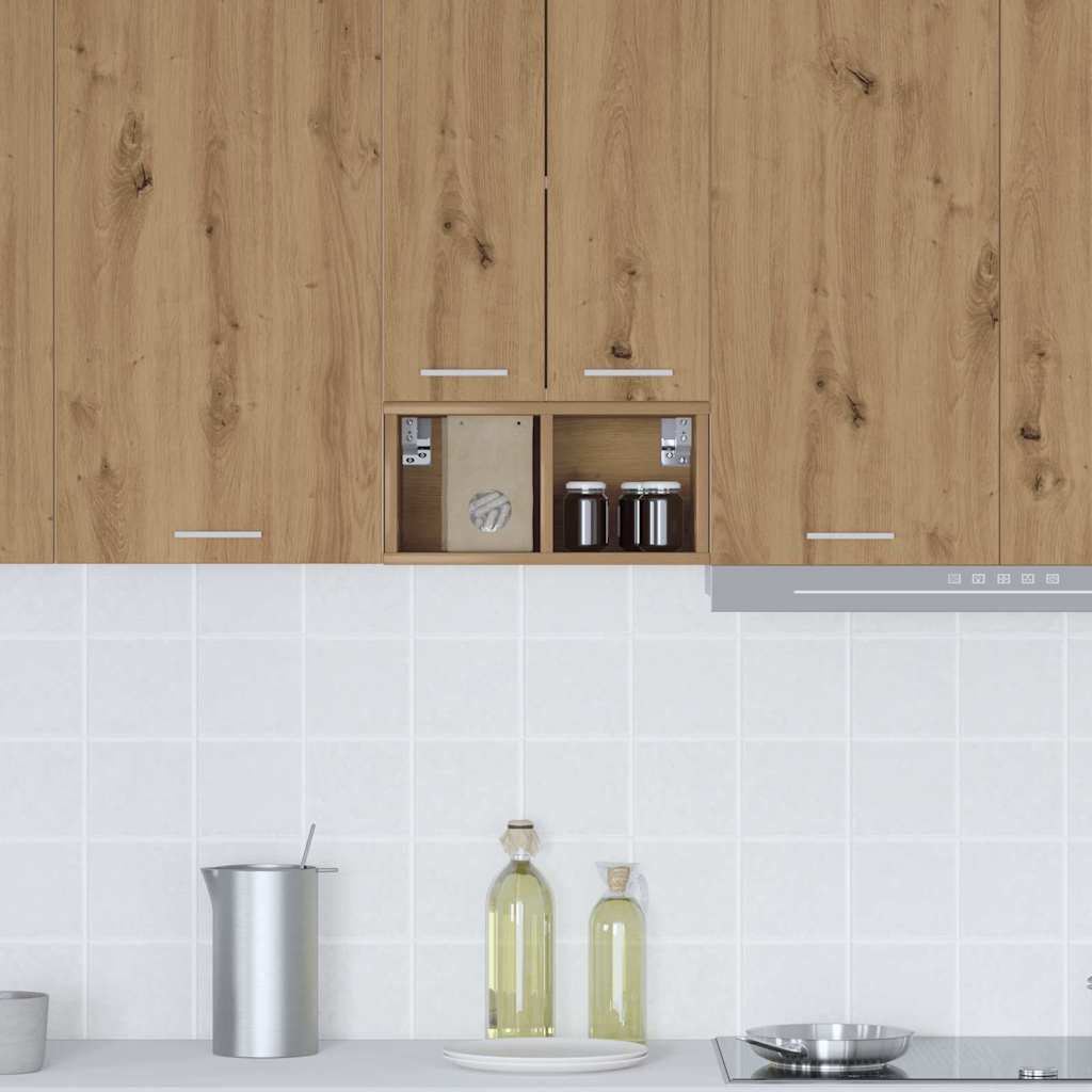 vidaXL Κρεμαστό ντουλάπι με ράφι Riga Artisan Oak 20 x 29,5 x 40 εκ.