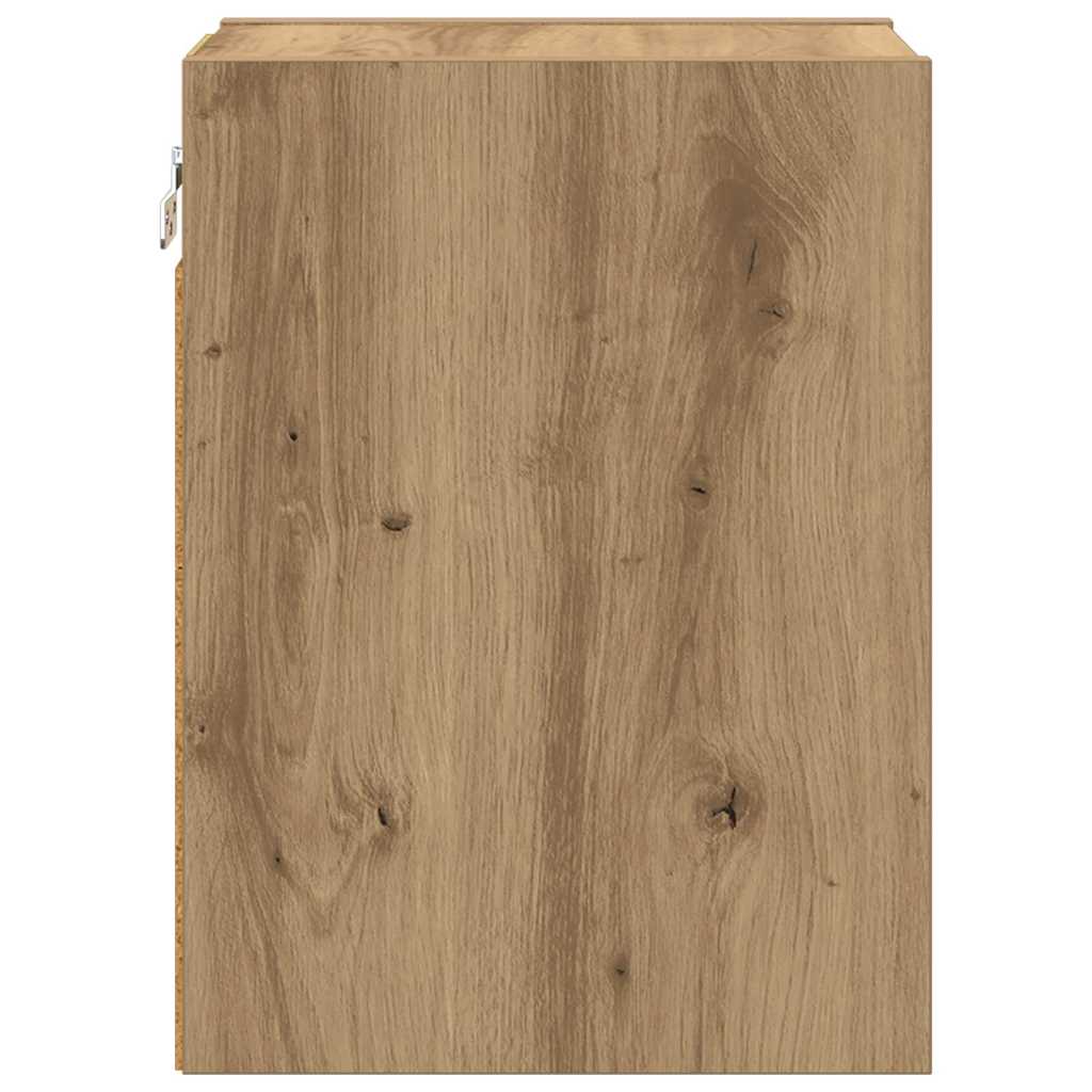vidaXL Κρεμαστό ντουλάπι με ράφι Riga Artisan Oak 20 x 29,5 x 40 εκ.