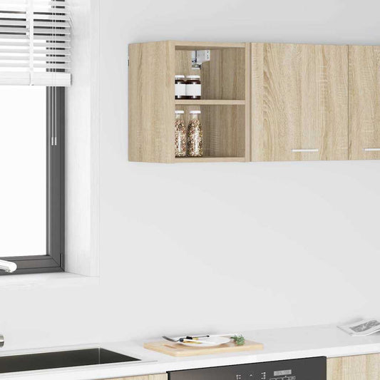 vidaXL Κρεμαστό ντουλάπι με ράφι Riga Δρύς Sonoma 30 x 29.5 x 80 εκ.