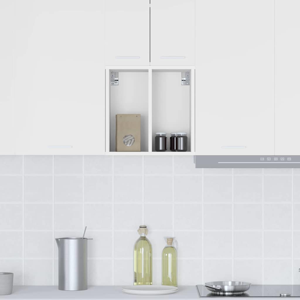 vidaXL Κρεμαστό ντουλάπι με ράφι Riga Λευκό 40 x 29,5 x 40 εκ.