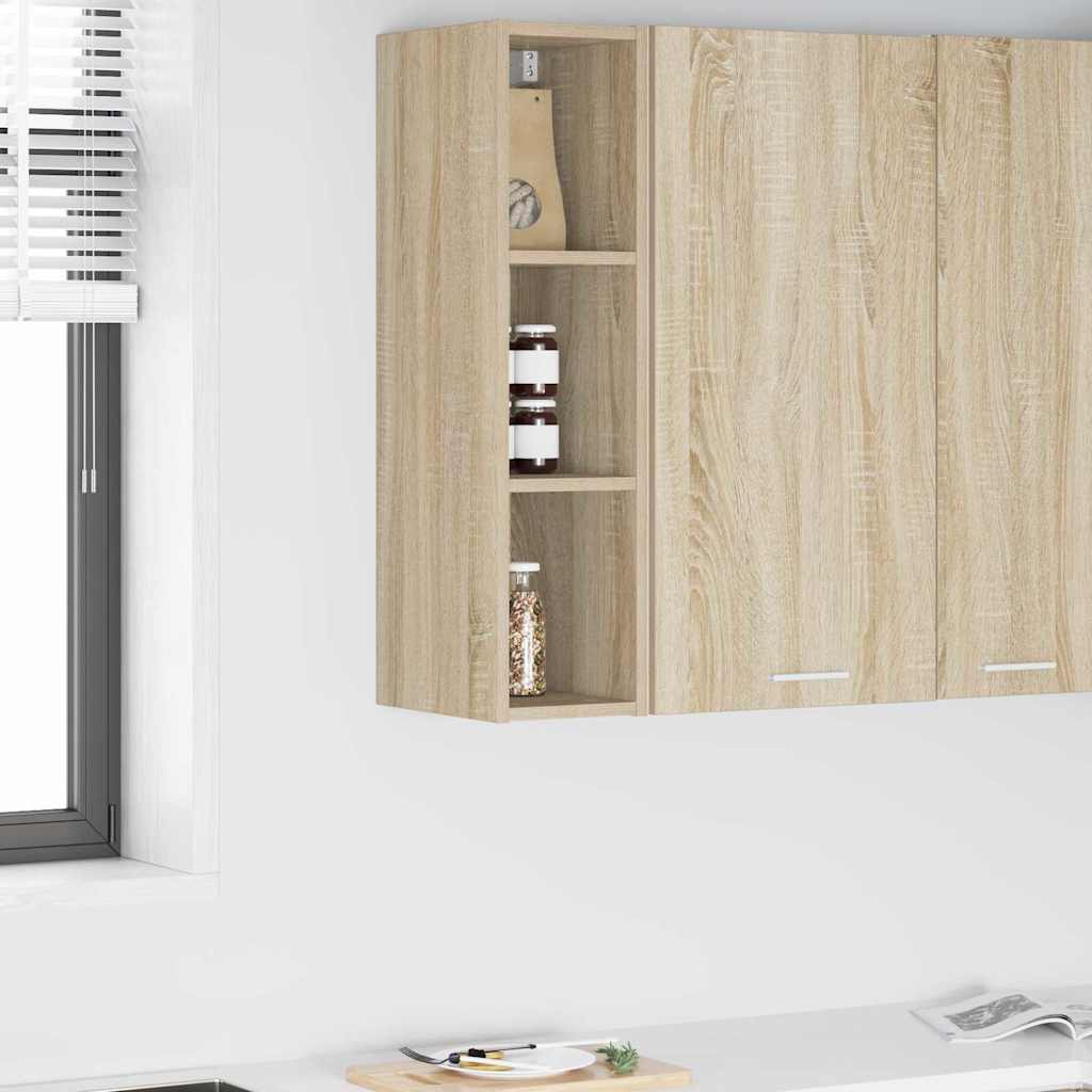 vidaXL Κρεμαστό ντουλάπι με ράφι Riga Δρύς Sonoma 20 x 29,5 x 80 εκ.