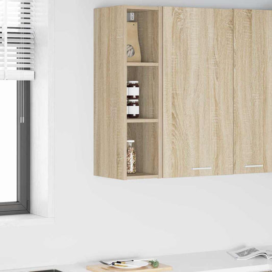 vidaXL Κρεμαστό ντουλάπι με ράφι Riga Δρύς Sonoma 20 x 29,5 x 80 εκ.