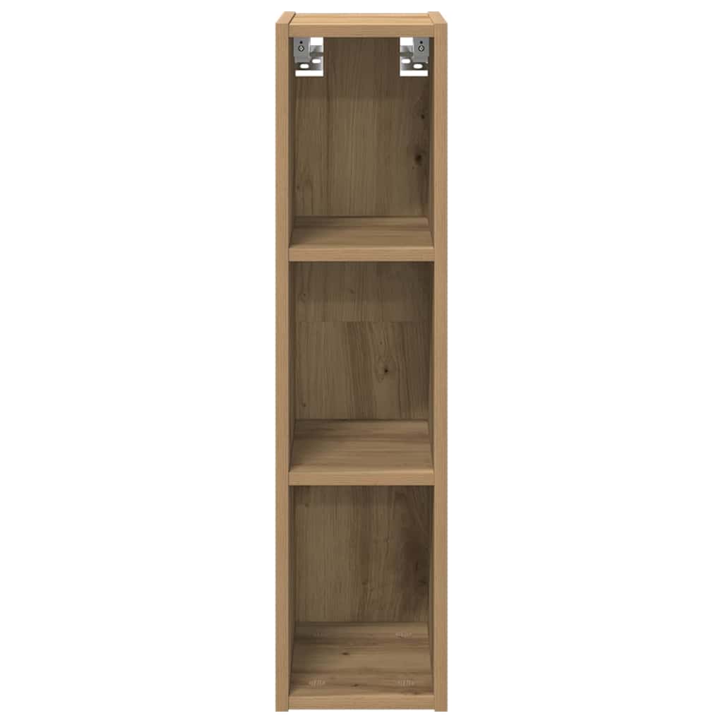 vidaXL Κρεμαστό ντουλάπι με ράφι Riga Artisan Oak 20 x 29,5 x 80 εκ.