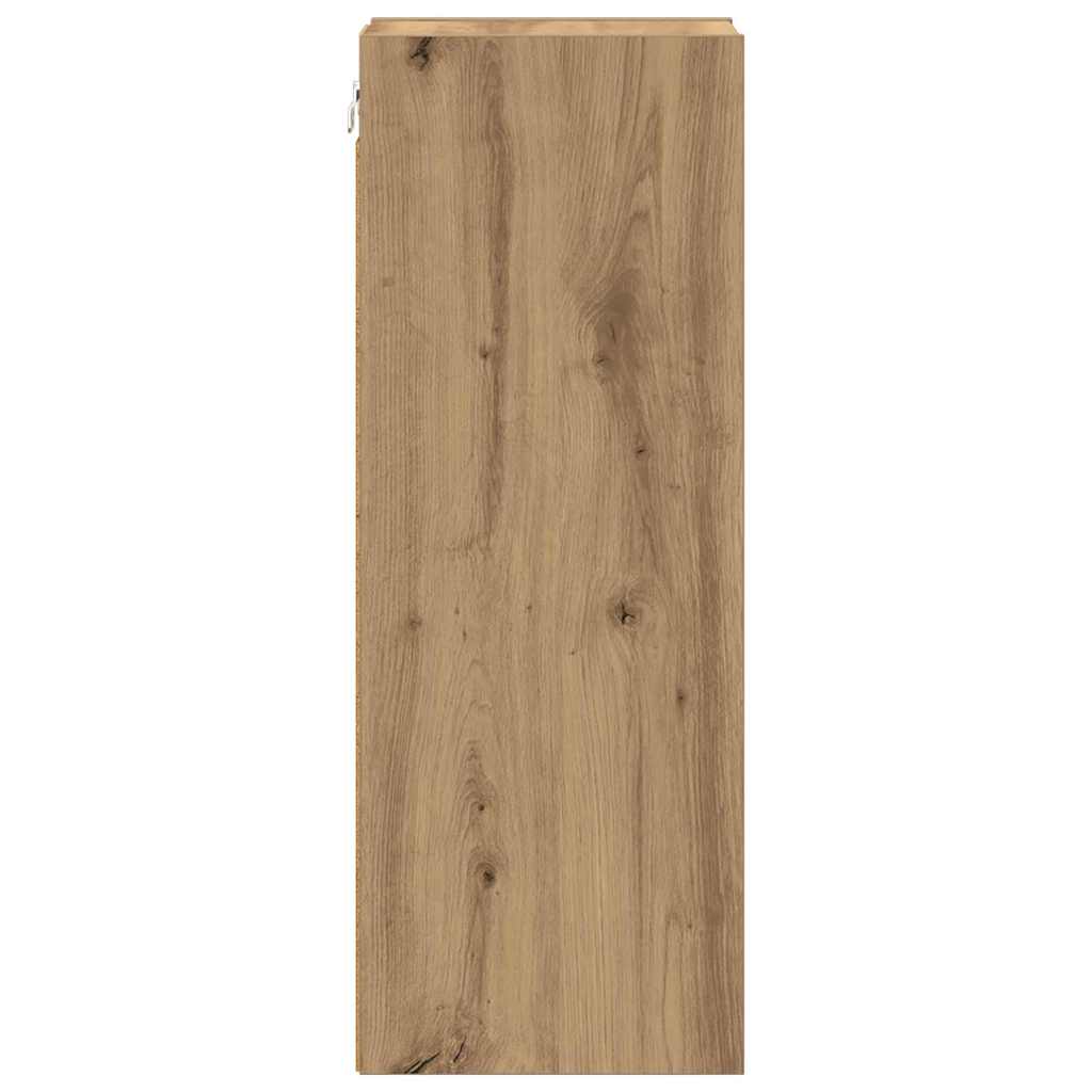vidaXL Κρεμαστό ντουλάπι με ράφι Riga Artisan Oak 20 x 29,5 x 80 εκ.