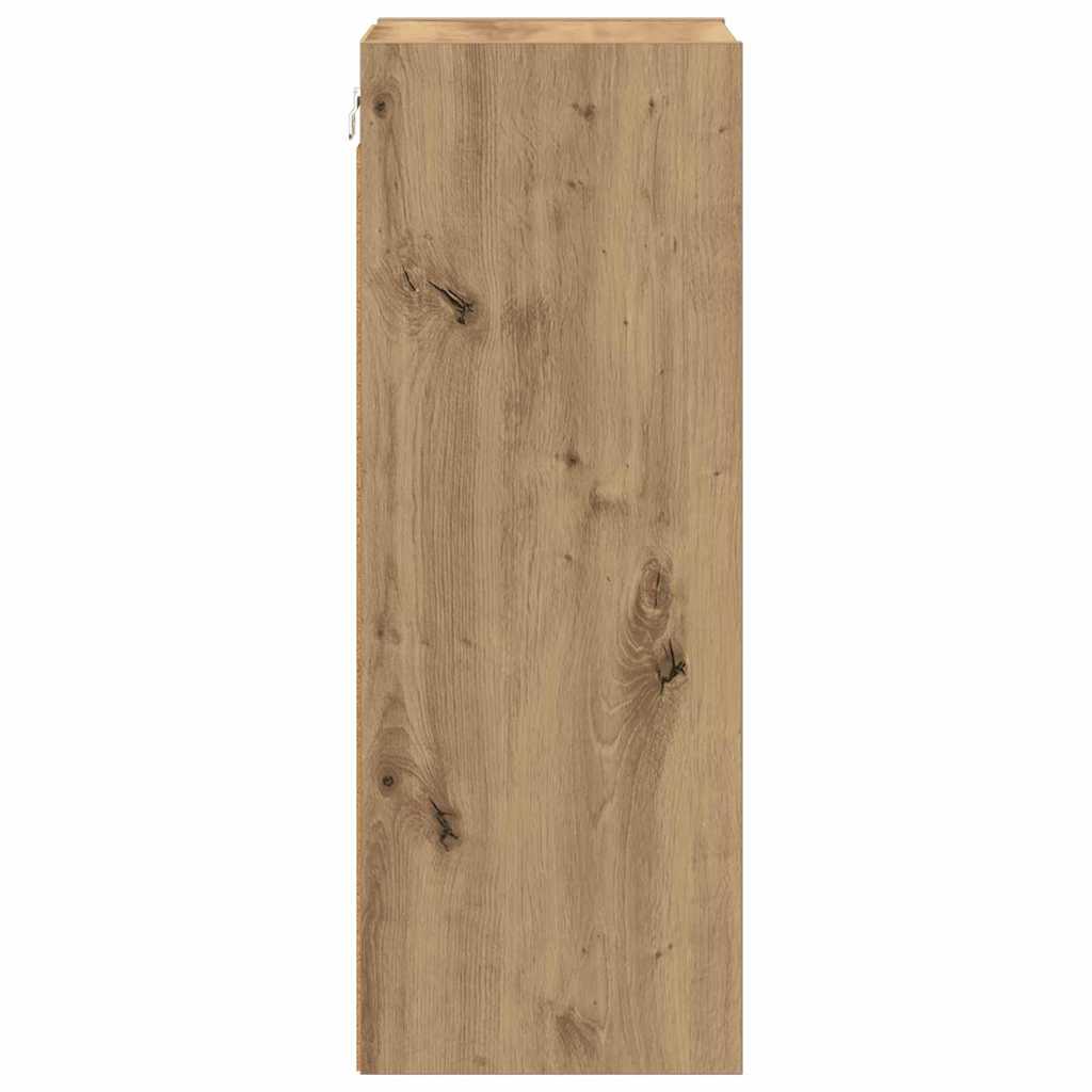 vidaXL Κρεμαστό ντουλάπι με ράφι Riga Artisan Oak 30 x 29.5 x 80 εκ.