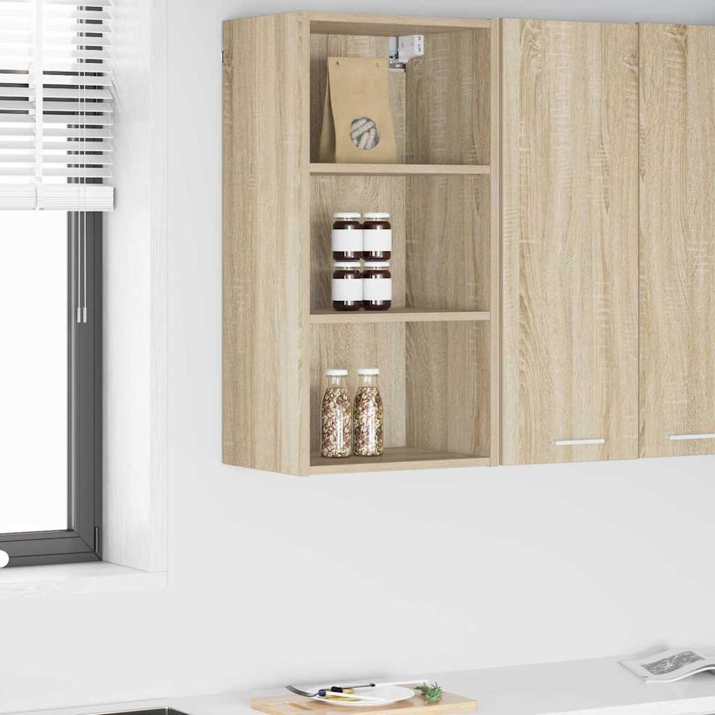 vidaXL Κρεμαστό ντουλάπι με ράφι Riga Δρύς Sonoma 40 x 29,5 x 80 εκ.