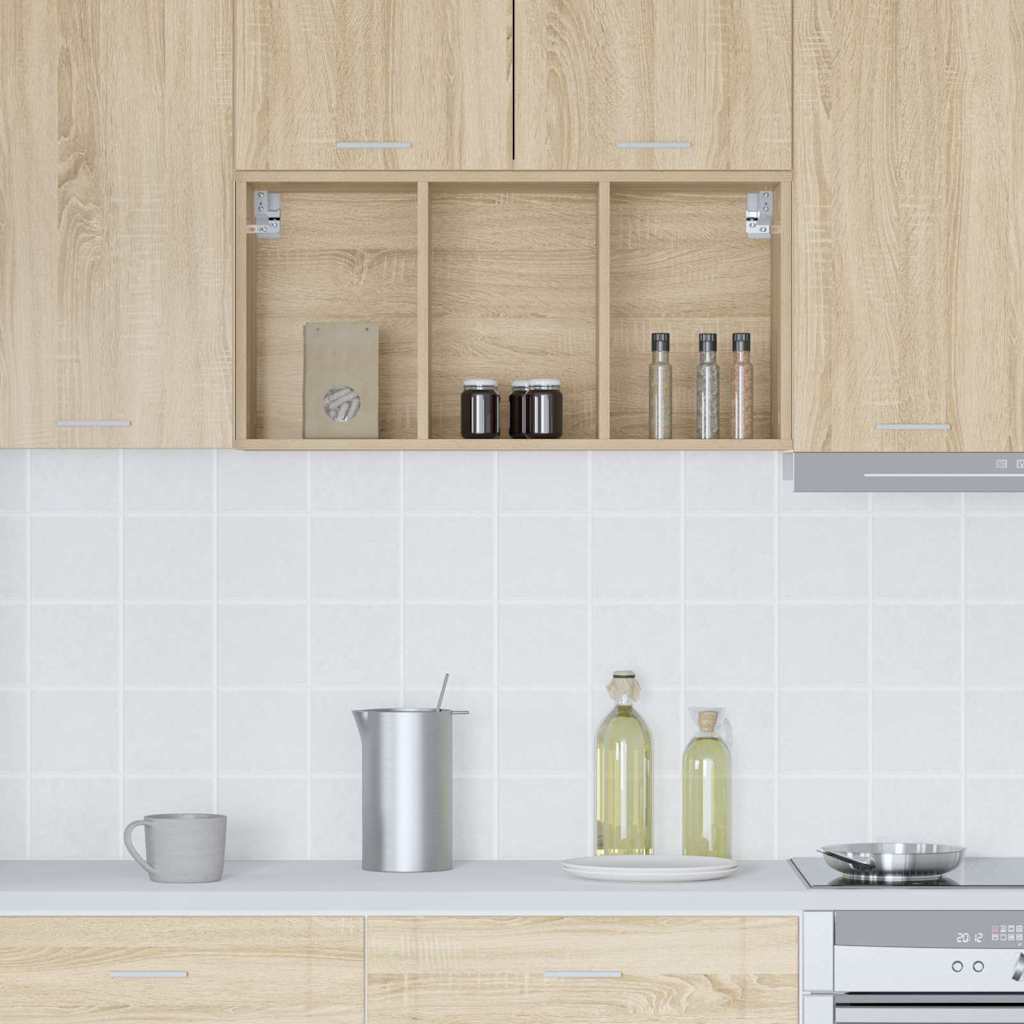 vidaXL Κρεμαστό ντουλάπι με ράφι Riga Δρύς Sonoma 40 x 29,5 x 80 εκ.