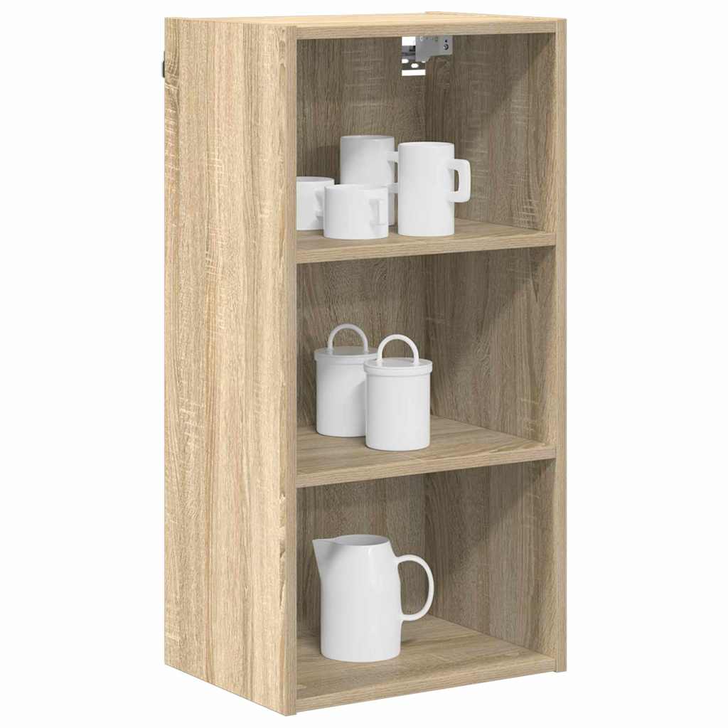 vidaXL Κρεμαστό ντουλάπι με ράφι Riga Δρύς Sonoma 40 x 29,5 x 80 εκ.