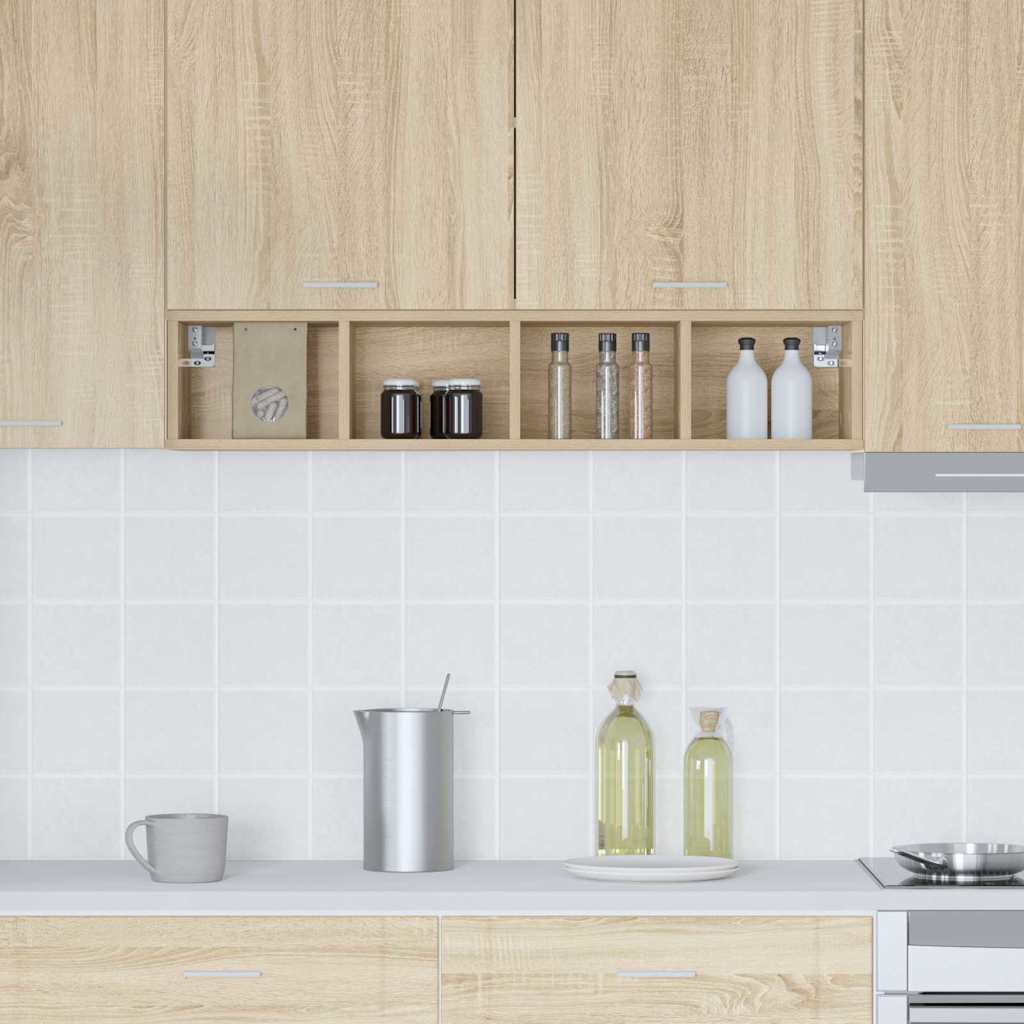 vidaXL Κρεμαστό ντουλάπι με ράφι Riga Δρύς Sonoma 20 x 29,5 x 100 εκ.