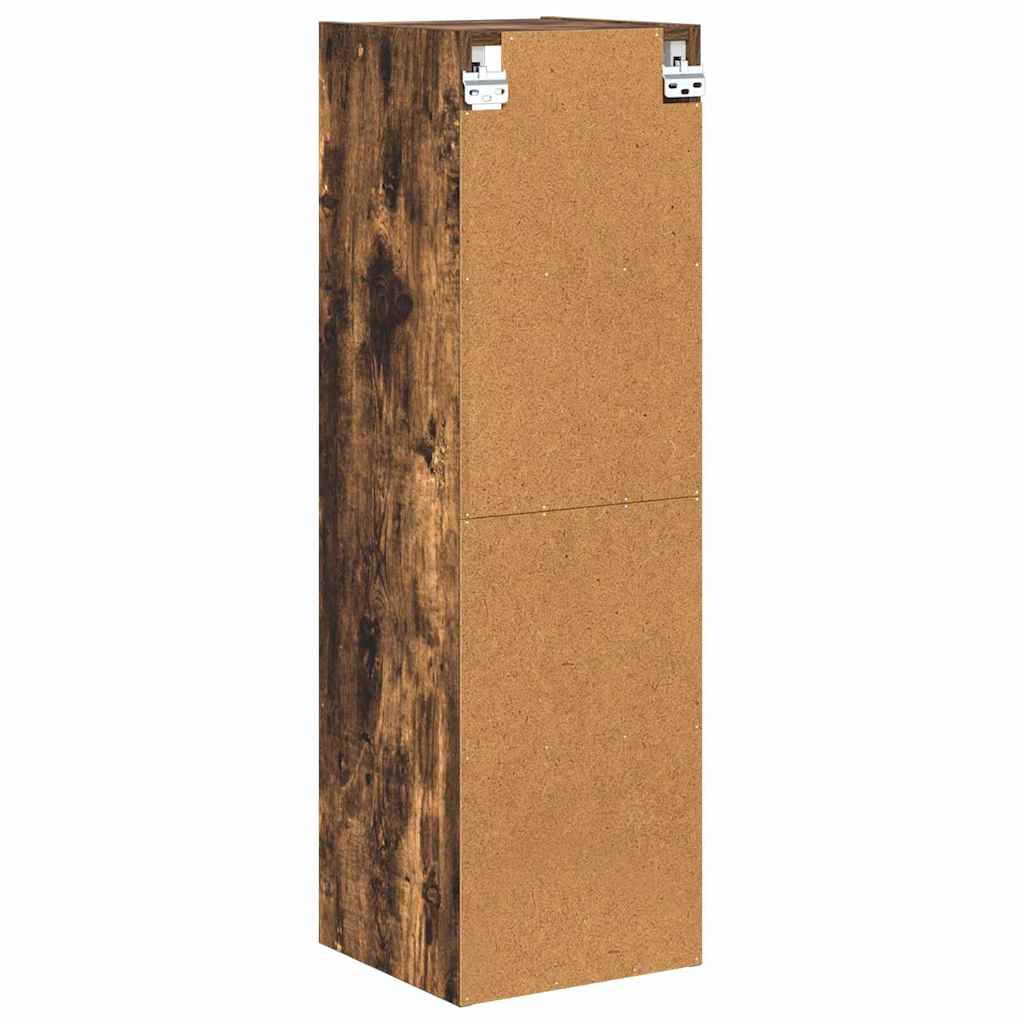 vidaXL Κρεμαστό ντουλάπι Riga Καπνιστό Δρύς 30 x 29,5 x 100 εκ.
