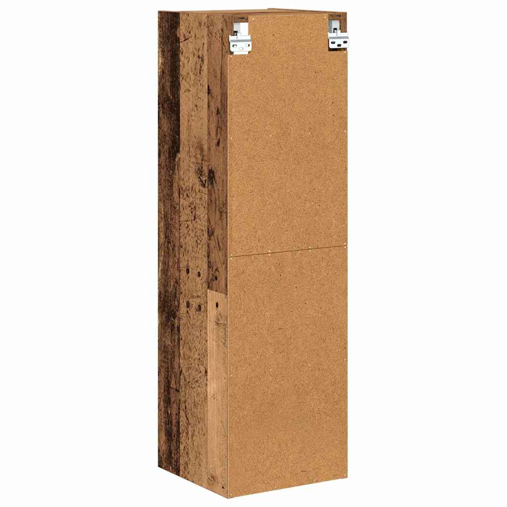 vidaXL Κρεμαστό ντουλάπι με ράφι Riga Παλιό Ξύλο 30 x 29,5 x 100 εκ.