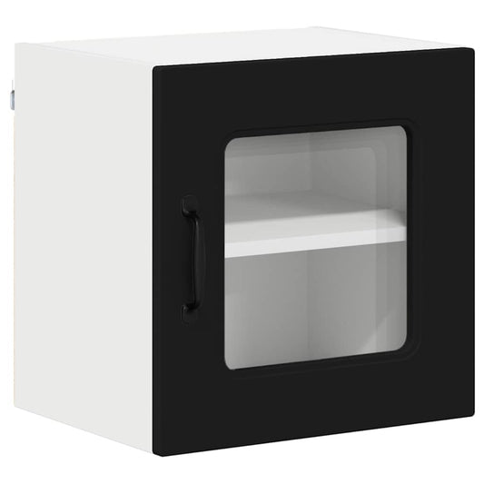 vidaXL Κρεμαστό ντουλάπι κουζίνας με ράφι Μαύρο 40 x 31 x 40 εκ.