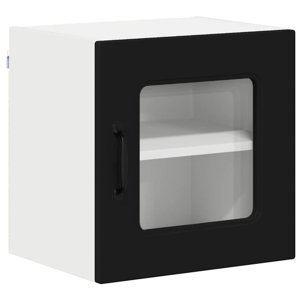 vidaXL Κρεμαστό ντουλάπι κουζίνας με ράφι 2 pcs Μαύρο 40 x 31 x 40 εκ.