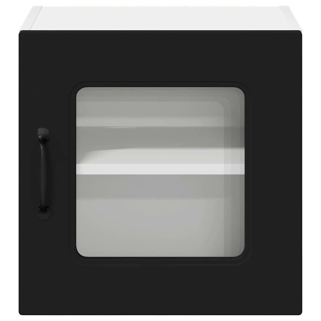 vidaXL Κρεμαστό ντουλάπι κουζίνας με ράφι 2 pcs Μαύρο 40 x 31 x 40 εκ.