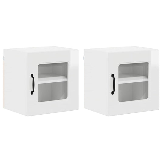 vidaXL Πάνελ πλυντηρίου πιάτων Kalmar 2 pcs Υψηλής γυαλάδας λευκό