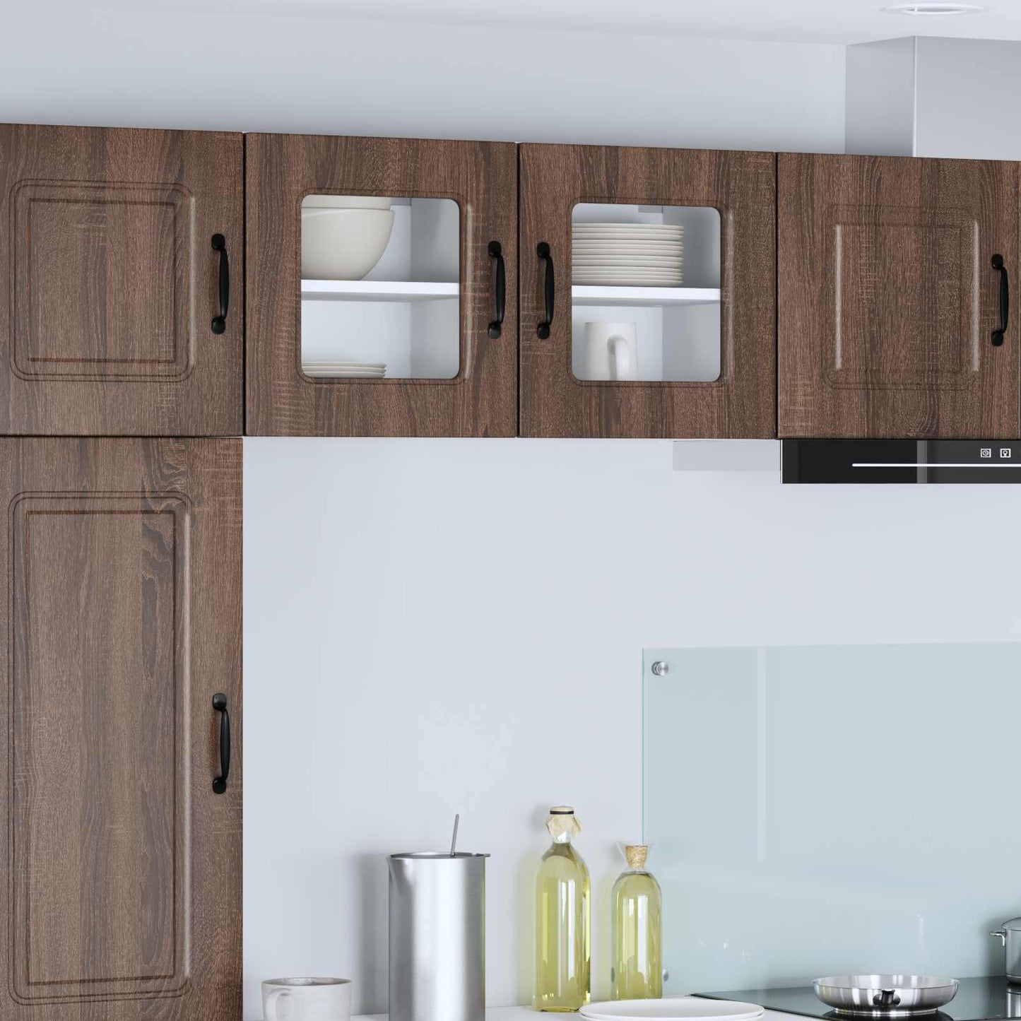 vidaXL Πάνελ πλυντηρίου πιάτων Kalmar 2 pcs Καφέ δρυς 40 x 31 x 40 εκ.