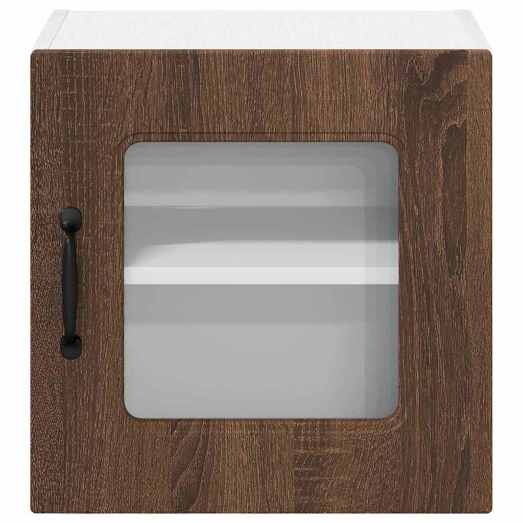 vidaXL Κρεμαστό ντουλάπι κουζίνας 2 pcs Καφέ δρυς 40 x 31 x 40 εκ.