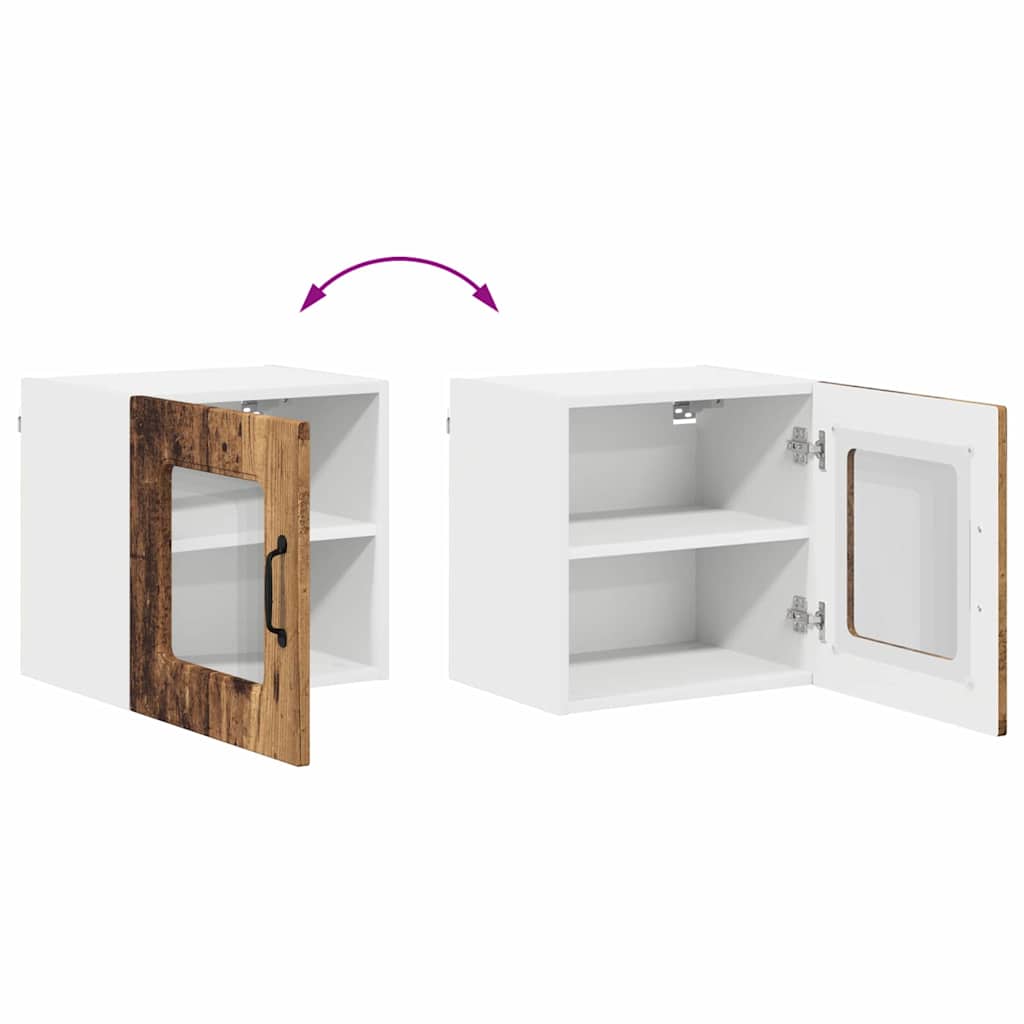vidaXL Κρεμαστό ντουλάπι κουζίνας με ράφι Παλιό Ξύλο 40 x 31 x 40 εκ.