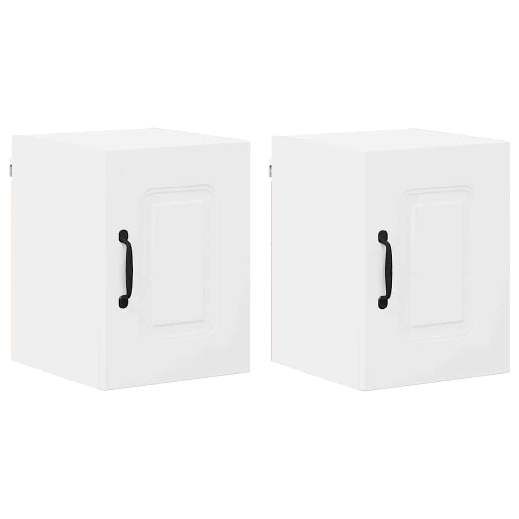 vidaXL Κρεμαστό ντουλάπι κουζίνας με ράφι 2 pcs Λευκό 30 x 31 x 40 εκ.