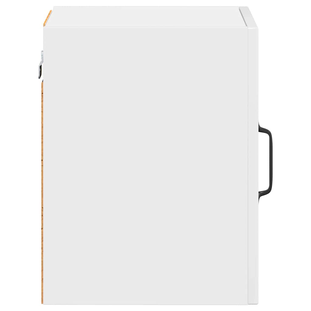 vidaXL Κρεμαστό ντουλάπι κουζίνας με ράφι Υψηλής γυαλάδας λευκό