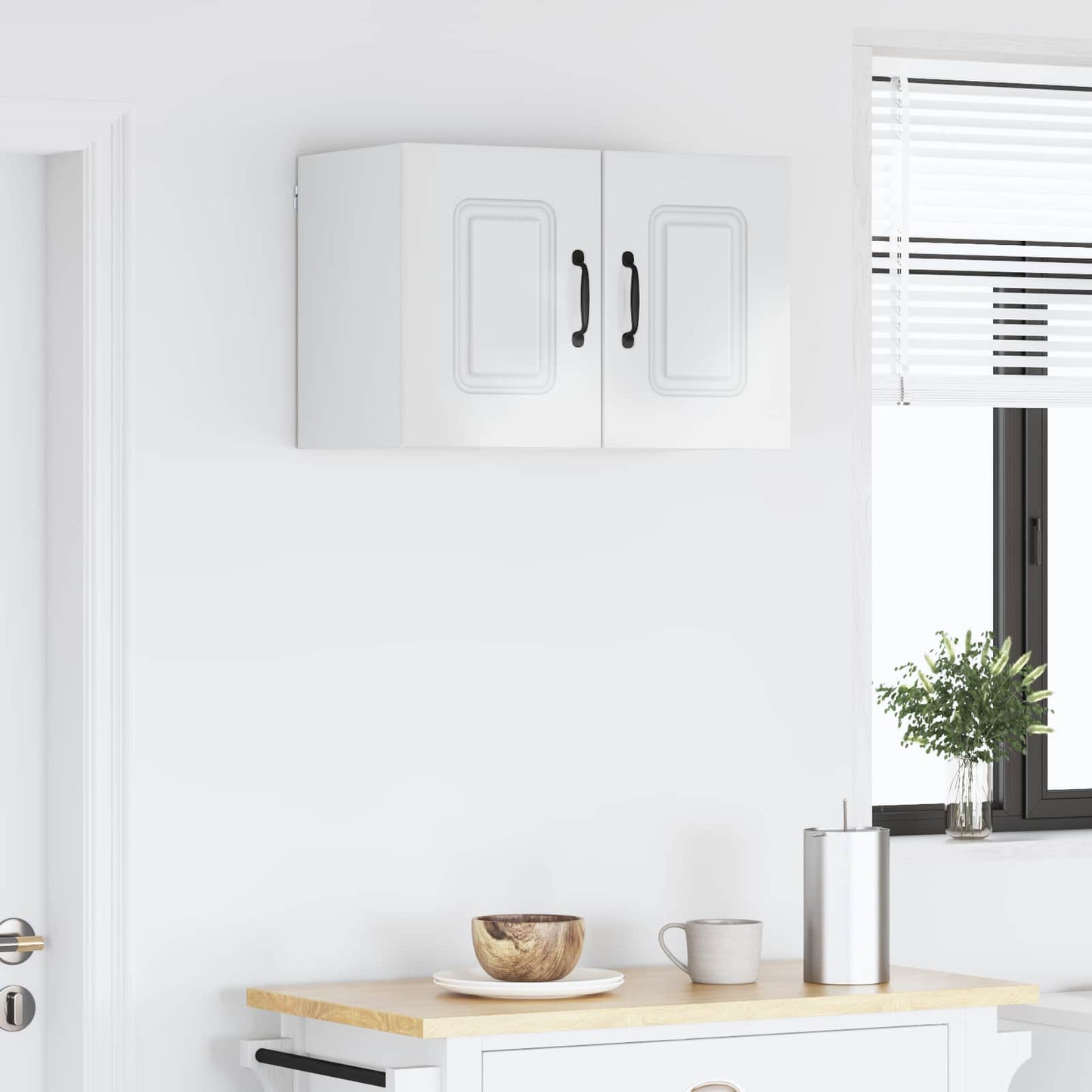 vidaXL Πάνελ πλυντηρίου πιάτων Kalmar 2 pcs Υψηλής γυαλάδας λευκό